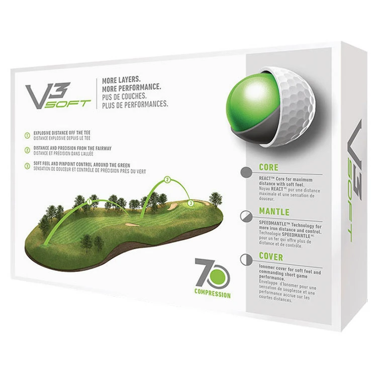 TaylorMade V3 Soft Golf Balls 3 TaylorMade V3 Soft Golf Balls - Image 3