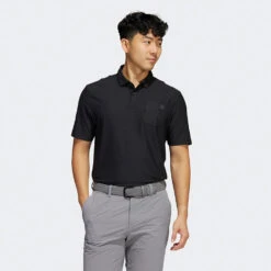 Adidas Go-To Golf Polo Shirt -FootJoy || Callaway || Ping Sales Adidas AW22 Go To Primegreen Polo Shirt HA6114 SHADI683 Black Model 1