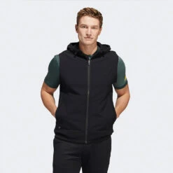 Adidas Statement Full Zip Hooded Golf Vest 9 Adidas Statement Full Zip Hooded Golf Vest -FootJoy || Callaway || Ping Sales Adidas AW22 Hoodie Vest HF6566 SWADI314 L Black Model 1
