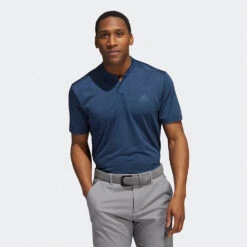Adidas Texture Stripe Golf Polo Shirt -FootJoy || Callaway || Ping Sales Adidas AW22 Texture Stripe Polo Shirt HM8261 SHADI686 Collegiate Navy Crew Navy Model 1