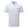 Adidas Stripe Zipper Golf Polo Shirt
