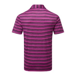 Adidas Two Colour Stripe Polo Shirt -FootJoy || Callaway || Ping Sales Adidas SS23 Two Colour Stripe Polo HR8010 SHADI733 S Black Lucid Fuchsia Back