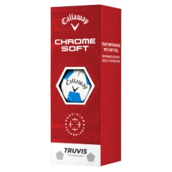 Callaway Chrome Soft Truvis Golf Balls -FootJoy || Callaway || Ping Sales Callaway 2022 Chrome Soft Truvis Golf Balls White Blue Yellow 4