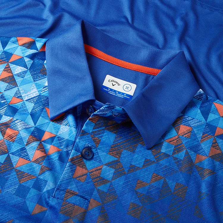 Callaway X-Series Asymmetric Street Mural Print Golf Polo Shirt 2 Callaway X-Series Asymmetric Street Mural Print Golf Polo Shirt - Image 2