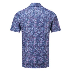 Callaway Geo Print Golf Polo Shirt -FootJoy || Callaway || Ping Sales Callaway SS22 Geo Print Golf Polo Shirt Peacoat CGKSC0A2 410 SHCAL193 back