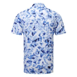 Callaway Tye Dye Leaf Golf Polo Shirt 5 Callaway Tye Dye Leaf Golf Polo Shirt -FootJoy || Callaway || Ping Sales Callaway SS22 Tye Dye Leaf Print Polo Bright White CGKSC0C0 100 SHCAL224 Back