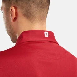 FootJoy Stretch Pique Solid Golf Polo Shirt 10 FootJoy Stretch Pique Solid Golf Polo Shirt -FootJoy || Callaway || Ping Sales FOOTJOY PERF SS SHIRT ATH RED Model 2
