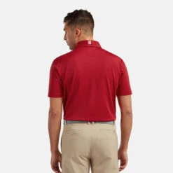 FootJoy Stretch Pique Solid Golf Polo Shirt 11 FootJoy Stretch Pique Solid Golf Polo Shirt -FootJoy || Callaway || Ping Sales FOOTJOY PERF SS SHIRT ATH RED Model 3