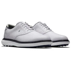 FootJoy FJ Traditions Spikeless 57927 Golf Shoes -FootJoy || Callaway || Ping Sales FootJoy FJ Traditions Spikeless Shoes White Navy 3
