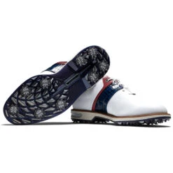 FootJoy Premiere Series Packard 53909 Golf Shoes 11 FootJoy Premiere Series Packard 53909 Golf Shoes -FootJoy || Callaway || Ping Sales FootJoy Premiere Series Packard Golf Shoes White Navy Red 6