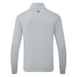 FootJoy Diamond Jacquard Chill-Out 1/4 Zip Golf Pullover -FootJoy || Callaway || Ping Sales FootJoy SS22 Diamond Jacquard Chill Out 1 4 Zip Golf Sweater Grey Charcoal 88453 Back
