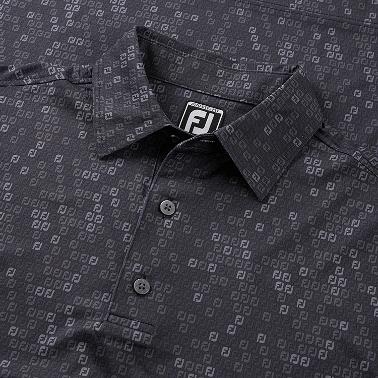 FootJoy Digital Camo FJ Print Lisle Golf Polo Shirt 2 FootJoy Digital Camo FJ Print Lisle Golf Polo Shirt - Image 2