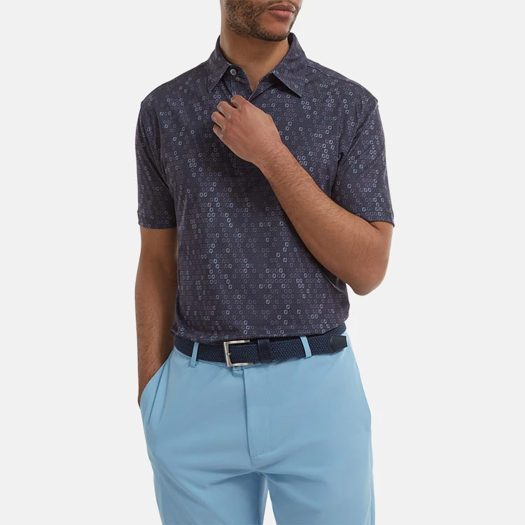 FootJoy Digital Camo FJ Print Lisle Golf Polo Shirt 4 FootJoy Digital Camo FJ Print Lisle Golf Polo Shirt - Image 4