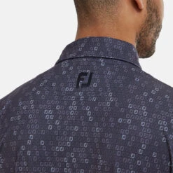 FootJoy Digital Camo FJ Print Lisle Golf Polo Shirt 10 FootJoy Digital Camo FJ Print Lisle Golf Polo Shirt -FootJoy || Callaway || Ping Sales FootJoy SS22 Digital Camo FJ Print Lisle Golf Polo Shirt Navy 88436 model 2