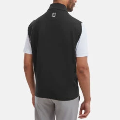 FootJoy Knit Full Zip Golf Vest -FootJoy || Callaway || Ping Sales FootJoy SS22 Knit Full Zip Golf Vest Black 88455 model 3