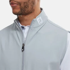 FootJoy Knit Full Zip Golf Vest -FootJoy || Callaway || Ping Sales FootJoy SS22 Knit Full Zip Golf Vest Grey 88457 model 2