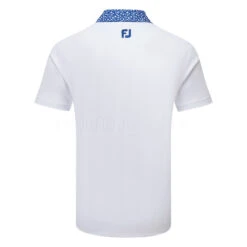 FootJoy Tossed Tulip Trim Pique Golf Polo Shirt -FootJoy || Callaway || Ping Sales FootJoy SS23 Tossed Tulip Trim Pique Polo Shirt 80025 SHFOO235 S White Twilight Back