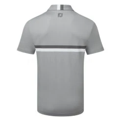 FootJoy Double Chest Band Pique Golf Polo Shirt 5 FootJoy Double Chest Band Pique Golf Polo Shirt -FootJoy || Callaway || Ping Sales FootJoy SS23 Double Chest Band Polo 88442 SHFOO265 S Heather Grey Charcoal Back