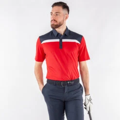 Galvin Green Mapping Golf Polo Shirt 9 Galvin Green Mapping Golf Polo Shirt -FootJoy || Callaway || Ping Sales Galvin Green AW22 Mapping Polo Shirt G136423 SHGAL575 M Red Navy White Model 1