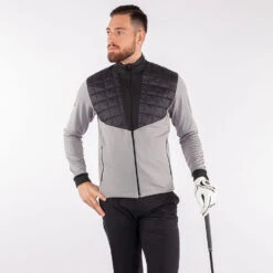 Galvin Green Damian Insula Golf Jacket -FootJoy || Callaway || Ping Sales Galvin Green SS22 Damian Full Zip Insula Sweater G124107 Code SWGAL348 M Sharkskin Black Model 1