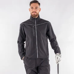 Galvin Green Armstrong Waterproof Golf Jacket -FootJoy || Callaway || Ping Sales Galvin Green SS22 Armstrong Waterproof Jacket G120277 WJGAL433 Black Sharkskin Model 1
