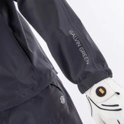 Galvin Green Armstrong Waterproof Golf Jacket -FootJoy || Callaway || Ping Sales Galvin Green SS22 Armstrong Waterproof Jacket G120277 WJGAL433 Black Sharkskin Model 5