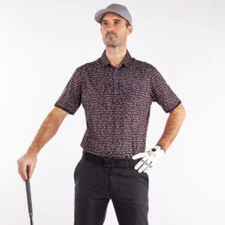 Galvin Green Mack Golf Polo Shirt -FootJoy || Callaway || Ping Sales Galvin Green SS22 Mack Polo Shirt G126977 Code SHGAL545 M Black Sharkskin Model 1