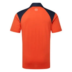 Galvin Green Mapping Golf Polo Shirt 5 Galvin Green Mapping Golf Polo Shirt -FootJoy || Callaway || Ping Sales Galvin Green SS23 Mapping Polo Shirt G136453 SHGAL614 S Orange Navy White Back