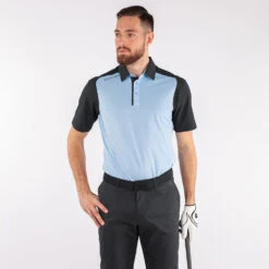 Galvin Green Massimo Golf Polo Shirt 9 Galvin Green Massimo Golf Polo Shirt -FootJoy || Callaway || Ping Sales Galvin Green Massimo Golf Polo Shirt Blue Bell Black G127367 SHGAL579 Model 1