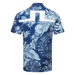 J.Lindeberg Martin Print Golf Polo Shirt 8 J.Lindeberg Martin Print Golf Polo Shirt -FootJoy || Callaway || Ping Sales J.Lindeberg Martin Print Regular Fit Polo GMJT07413 0470 SHLIN150 Hibiscus BlueWhite Back