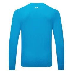 J.Lindeberg Gus Golf Sweater 5 J.Lindeberg Gus Golf Sweater -FootJoy || Callaway || Ping Sales J.Lindeberg SS22 Gus Sweater GMKW04726 O253 Code SWLIN075 M Blue Danube Back