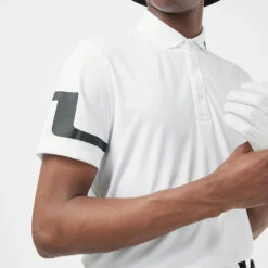 J.Lindeberg Heath Golf Polo Shirt -FootJoy || Callaway || Ping Sales J.Lindeberg SS22 Heath Regular Fit Polo GMJT06335 0000 Code SHLIN062 M White Model 2