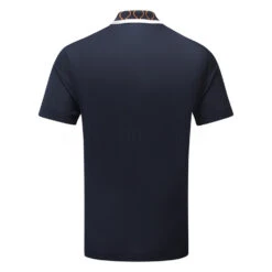 J.Lindeberg Glen Golf Polo Shirt 5 J.Lindeberg Glen Golf Polo Shirt -FootJoy || Callaway || Ping Sales J.Lindeberg SS23 Glen Regular Fit Polo GMJT07614 6855 SHLIN182 JL NavyRusset Orange Back