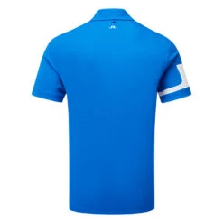 J.Lindeberg Heath Golf Polo Shirt -FootJoy || Callaway || Ping Sales J.Lindeberg SS23 Heath Regular Fit Polo GMJT07621 0357 SHLIN175 Lapis BlueWhite Back