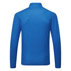 J.Lindeberg Luke Print 1/2 Zip Golf Sweater 5 J.Lindeberg Luke Print 1/2 Zip Golf Sweater -FootJoy || Callaway || Ping Sales J.Lindeberg SS23 Luke Print Half Zip Mid Layer AMJS08260 0477 SWLIN106 Lapis Outline Bridge Swirl Back