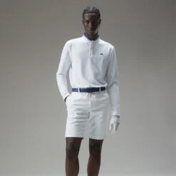 J.Lindeberg Tyson Long Sleeve Golf Polo Shirt 9 J.Lindeberg Tyson Long Sleeve Golf Polo Shirt -FootJoy || Callaway || Ping Sales J.Lindeberg Tyson LS Reg Fit Polo GMJT07801 0000 SHLIN154 WhiteNavy Peony Model 1