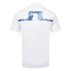 J.Lindeberg Martin Golf Polo Shirt 5 J.Lindeberg Martin Golf Polo Shirt -FootJoy || Callaway || Ping Sales J.Lindeberg Martin Golf Polo Shirt White Hibiscus Blue Navy Peony GMJT07415 0000 SHLIN149 Back