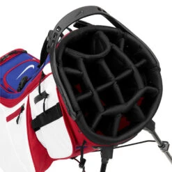 Nike Air Hybrid 2 Golf Stand Bag 5 Nike Air Hybrid 2 Golf Stand Bag -FootJoy || Callaway || Ping Sales Nike Air Hybrid 2 Stand Bag DR5132 679 Gym Red Dee Royal Silver 3