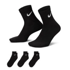 Nike Everyday Lightweight Ankle Golf Socks (3 Pack) -FootJoy || Callaway || Ping Sales Nike Everyday Lightweight Ankle Golf Socks 3 Pack Black 4
