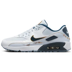 Nike Air Max 90G NRG Golf Shoes -FootJoy || Callaway || Ping Sales Nike Golf Air Max 90 G NRG Golf Shoes Pure Platinum Dark Obsidian White 6