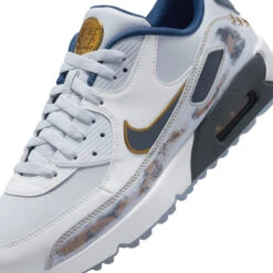 Nike Air Max 90G NRG Golf Shoes -FootJoy || Callaway || Ping Sales Nike Golf Air Max 90 G NRG Golf Shoes Pure Platinum Dark Obsidian White 9