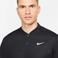 Nike Dry Victory Blade Golf Polo Shirt 10 Nike Dry Victory Blade Golf Polo Shirt -FootJoy || Callaway || Ping Sales Nike SS22 Dry Victory Blade Golf Polo Shirt Black White DH0838 010 SHNIK774 model 2