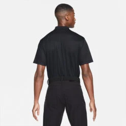 Nike Dry Victory Colourblock Golf Polo Shirt 11 Nike Dry Victory Colourblock Golf Polo Shirt -FootJoy || Callaway || Ping Sales Nike SS22 Dry Victory Colourblock Golf Polo Shirt DH0845 010 M Black White Smoke Grey model 3