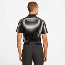 Nike Dry Victory Stripe Golf Polo Shirt 11 Nike Dry Victory Stripe Golf Polo Shirt -FootJoy || Callaway || Ping Sales Nike SS22 Dry Victory Stripe Golf Polo Shirt DH0829 010 M Black White model 3