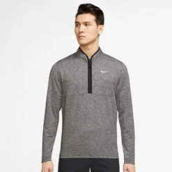 Nike Dry Victory Heather 1/2 Zip Golf Sweater 9 Nike Dry Victory Heather 1/2 Zip Golf Sweater -FootJoy || Callaway || Ping Sales Nike SS22 Victory Heather 1 2 Zip Golf Sweater Black Black White DH1261 010 SWNIK247 M Model 1