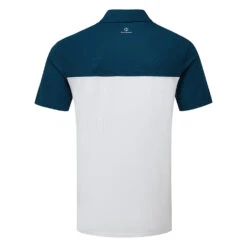 Oscar Jacobson Dodman Golf Polo Shirt -FootJoy || Callaway || Ping Sales Oscar Jacobson SS22 Dodman Polo Shirt OJTS0032 Code SHOSC183 M White Aqua Back