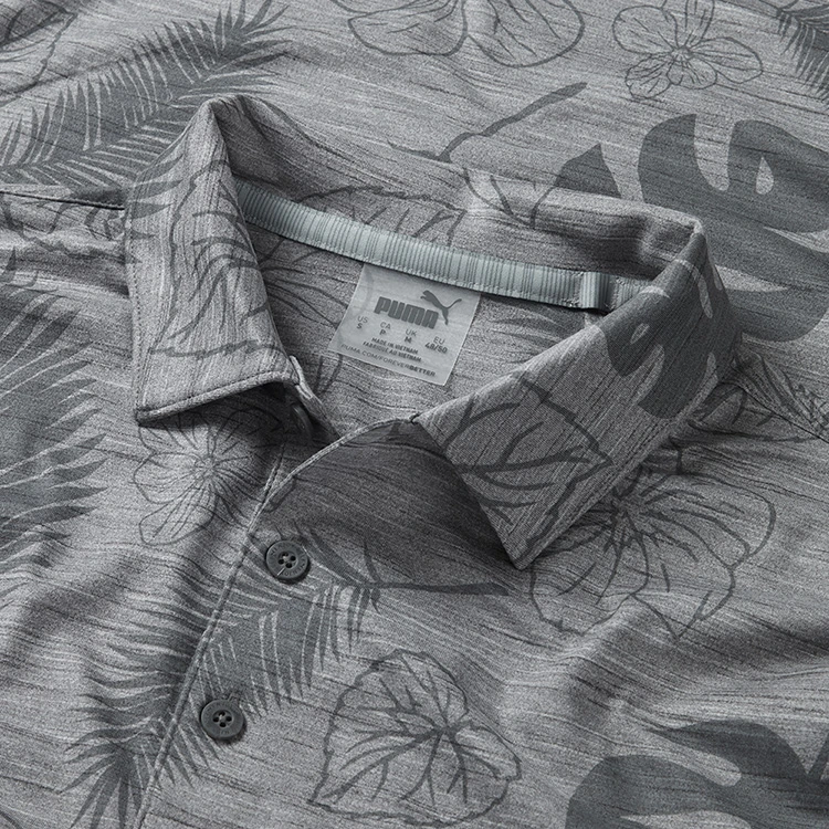 Puma Cloudspun Leaves 'n' Flowers Golf Polo Shirt 2 Puma Cloudspun Leaves 'n' Flowers Golf Polo Shirt - Image 2