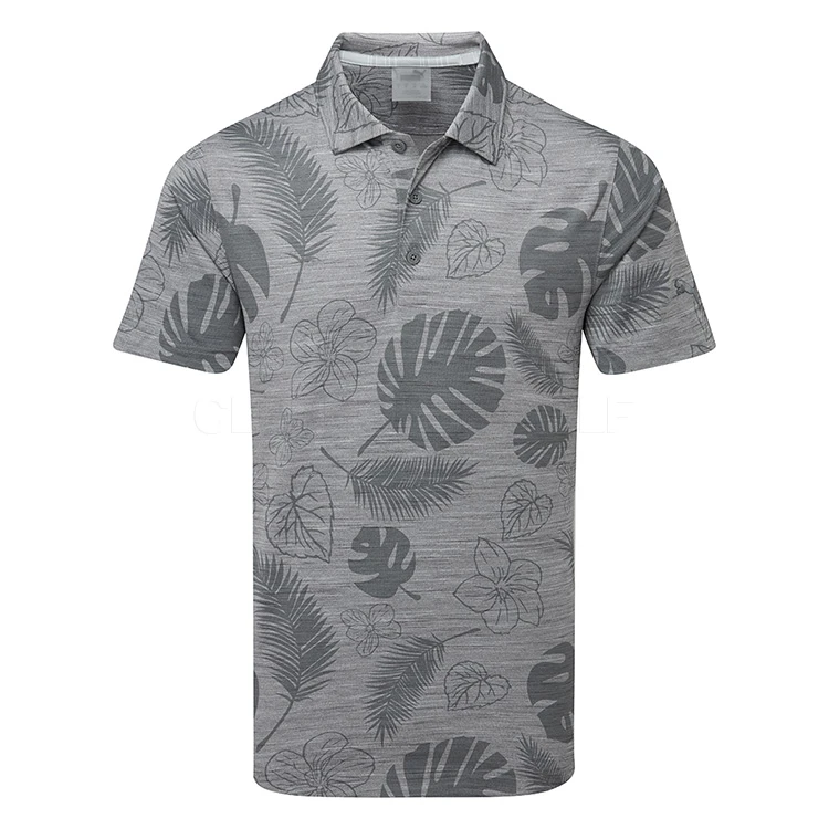 Puma Cloudspun Leaves 'n' Flowers Golf Polo Shirt 1 Puma Cloudspun Leaves 'n' Flowers Golf Polo Shirt