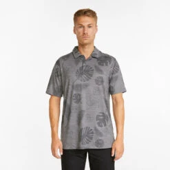 Puma Cloudspun Leaves 'n' Flowers Golf Polo Shirt 9 Puma Cloudspun Leaves 'n' Flowers Golf Polo Shirt -FootJoy || Callaway || Ping Sales PUMA SS22 Cloudspun Leaves n Flowers Polo Shirt 532975 01 Code SHPUM610 M Quite Shade Heather model 1