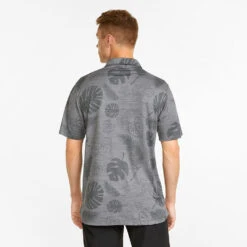 Puma Cloudspun Leaves 'n' Flowers Golf Polo Shirt 11 Puma Cloudspun Leaves 'n' Flowers Golf Polo Shirt -FootJoy || Callaway || Ping Sales PUMA SS22 Cloudspun Leaves n Flowers Polo Shirt 532975 01 Code SHPUM610 M Quite Shade Heather model 3